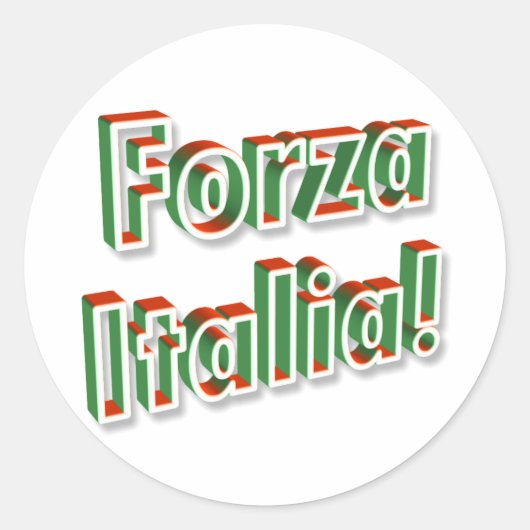 "Forza Italia" sticker (Voorkant)