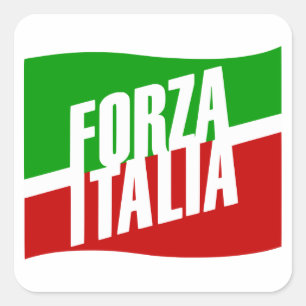 Forza Italia Vierkante Sticker
