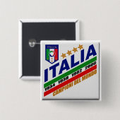 Forza Italia - Wereldbeker 2010 Vierkante Button 5,1 Cm (Voorkant /achterkant)