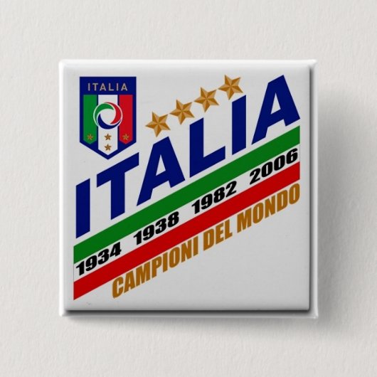 Forza Italia - Wereldbeker 2010 Vierkante Button 5,1 Cm (Voorkant)