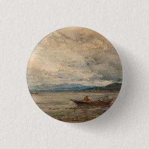 Fos, Environs de Martigues – Félix Ziem Ronde Button 3,2 Cm