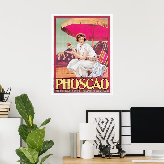 Foscao  chocolade Drink en kunst Poster (Thuiskantoor)