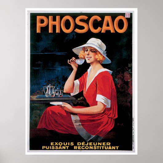 Foscao  chocolade Drink en kunst Poster (Voorkant)