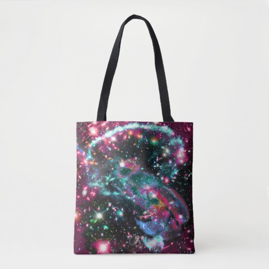 Fosforescentie Star Field Canvas tas (Voorkant)