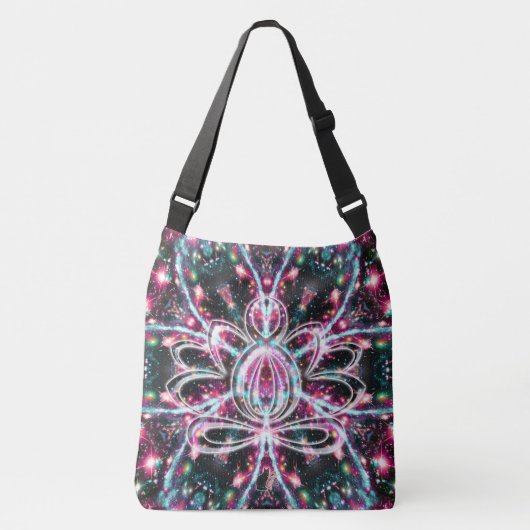 Fosforescentie Zen Lotus Crossbody Tas (Voorkant)