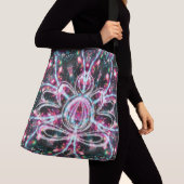 Fosforescentie Zen Lotus Crossbody Tas (Dichtbij)