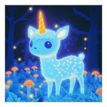 Fosforescerend Blauw Fawnicorn