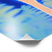 Fosforescerende gouden fawnicorn foto afdruk (Hoek)