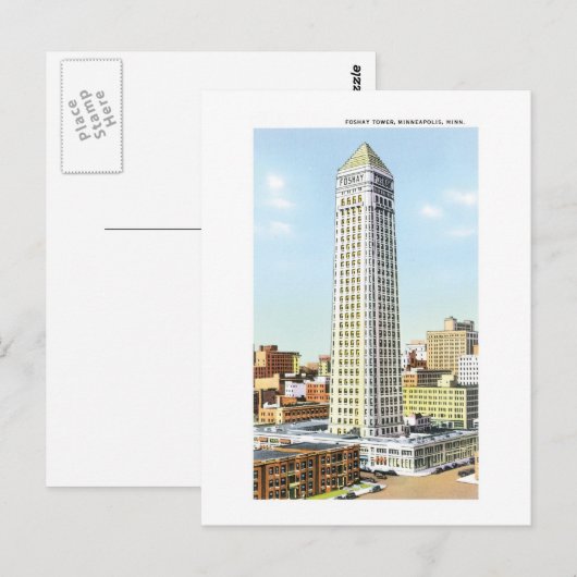 Foshay Tower, Minneapolis, Minnesota Briefkaart (Voorkant / Achterkant)