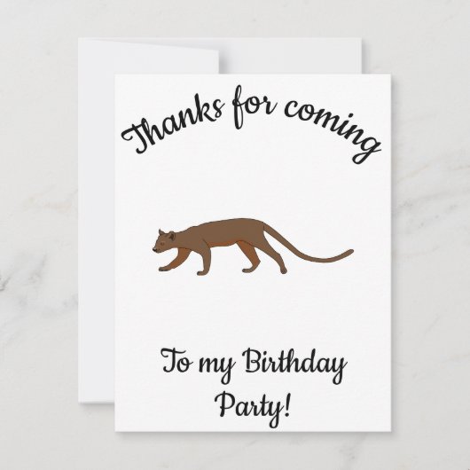 Fossa Happy B-day Bedankkaart (Voorkant)