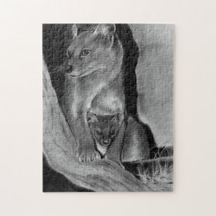 Fossa kat en baby puzzel
