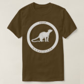 Fossa Madagasfaalwitte afdruk T-shirt (Design voorkant)