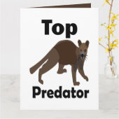 Fossa Madagaskar Roofdier Top Predator Kaart (Gele Bloem)
