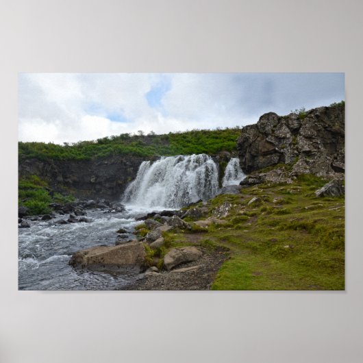 Fossarrett Herfsten, IJsland Poster (Voorkant)