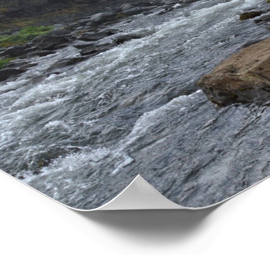 Fossarrett-waterval, IJsland Poster (Hoek)
