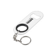 FOSSFO Sleutelhanger flesopener Mini Flessenopener (Achterkant Gekanteld)