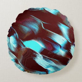 Fossiel of metaal gesneden, in bruin tot cygragrad rond kussen