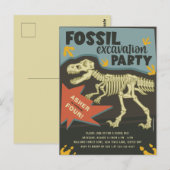 Fossiel Opgraving Dinosaurus Verjaardagsfeestje Briefkaart (Voorkant / Achterkant)