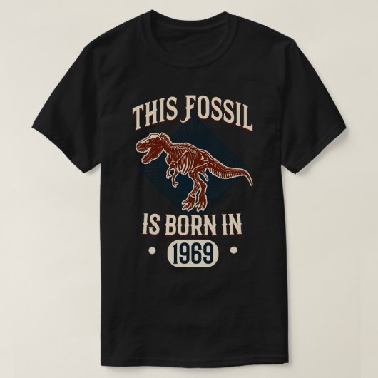 Fossiel TRex Grappige Verjaardag S T-shirt (Design voorkant)
