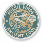 Fossiel vindt oude koele T-Rex-archeologie Sticker (Voorkant)