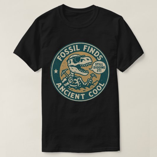 Fossiel vindt oude koele T-Rex-archeologie T-shirt (Design voorkant)