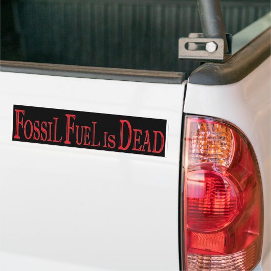 Fossiele brandstof is dood bumpersticker (Op Truck)