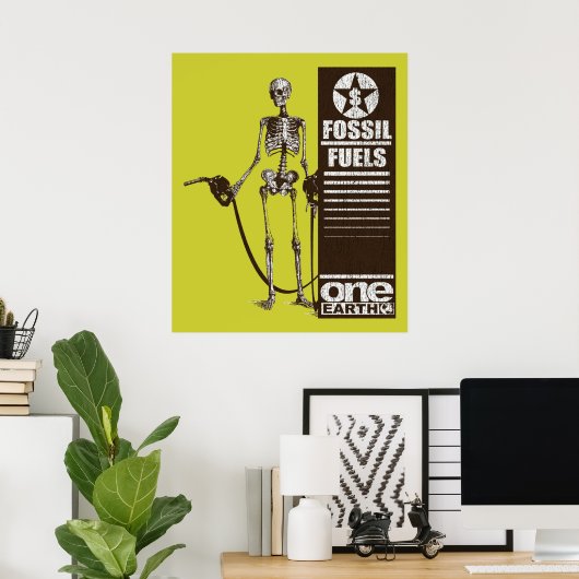 Fossiele brandstoffen poster (Thuiskantoor)