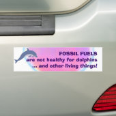 Fossiele brandstoffen zijn geen gezonde bumperstic bumpersticker (Op auto)