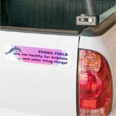 Fossiele brandstoffen zijn geen gezonde bumperstic bumpersticker (Op Truck)