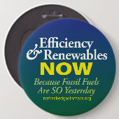 Fossiele brandstoffen zijn gisteren zo Button (Voorkant /achterkant)