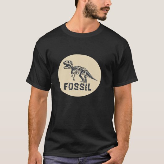 fossiele dinosaurus t-shirt (Voorkant)