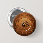 Fossiele fractale spiegel ronde button 5,7 cm (Voorkant /achterkant)