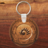 Fossiele fractale spiegel sleutelhanger (Voorkant)