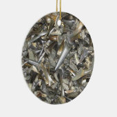 Fossiele haaientanden patroon keramisch ornament (Rechts)