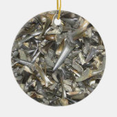 Fossiele haaientanden patroon keramisch ornament (Voorkant)