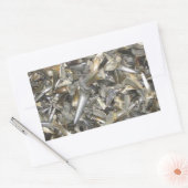 Fossiele haaientanden patroon rechthoekige sticker (Envelop)