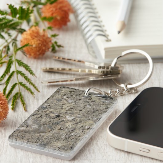 Fossiele Hash Print Acryl Sleutelhanger (Voorkant Rechts)