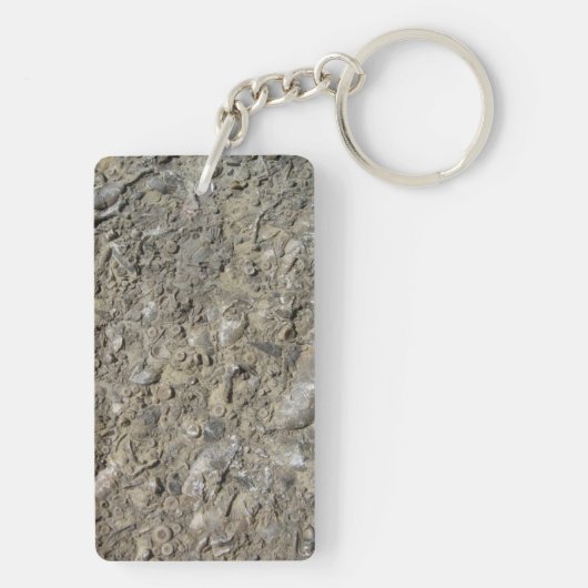 Fossiele Hash Print Acryl Sleutelhanger (achterkant)