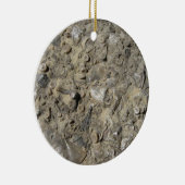 Fossiele Hash Rock Print Keramisch Ornament (Rechts)