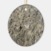Fossiele Hash Rock Print Keramisch Ornament (Links)