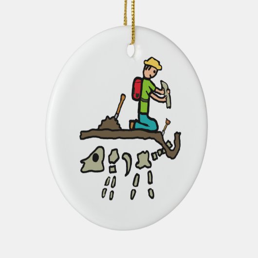 Fossiele jacht keramisch ornament (Rechts)