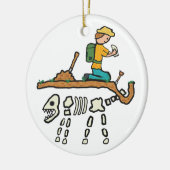 Fossiele jacht keramisch ornament (Links)