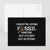 Fossiele jacht , voor paleontologen en geologen . briefkaart (Voorkant / Achterkant)