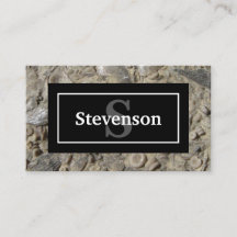 Fossiele kalksteen met Jouw naam en monogram