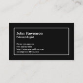 Fossiele kalksteen met Jouw naam en monogram Visitekaartje (Achterkant)