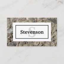 Fossiele kalksteen met Jouw naam en monogram