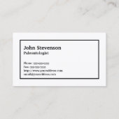 Fossiele kalksteen met Jouw naam en monogram Visitekaartje (Achterkant)