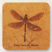 fossiele libel bier onderzetter (Voorkant)