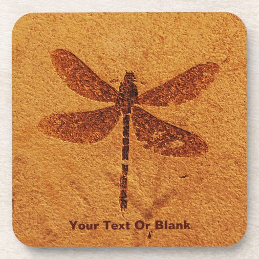 fossiele libel bier onderzetter (Voorkant)