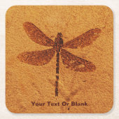 fossiele libel kartonnen onderzetters (Voorkant)